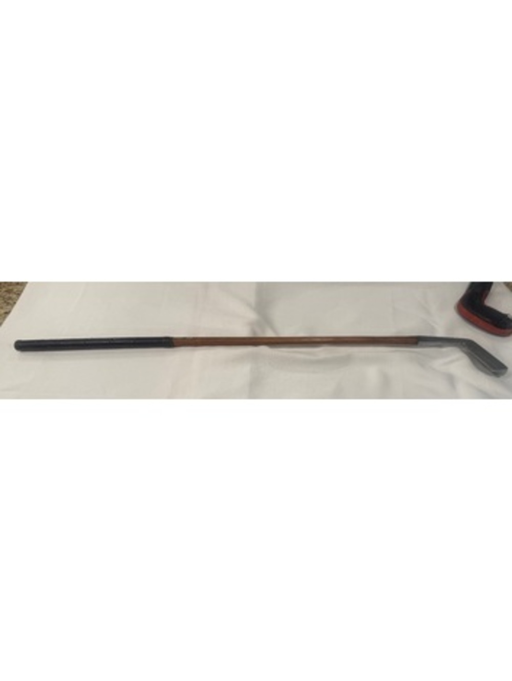 Vintage Wooden Shaft Golf Club with Leather Cover